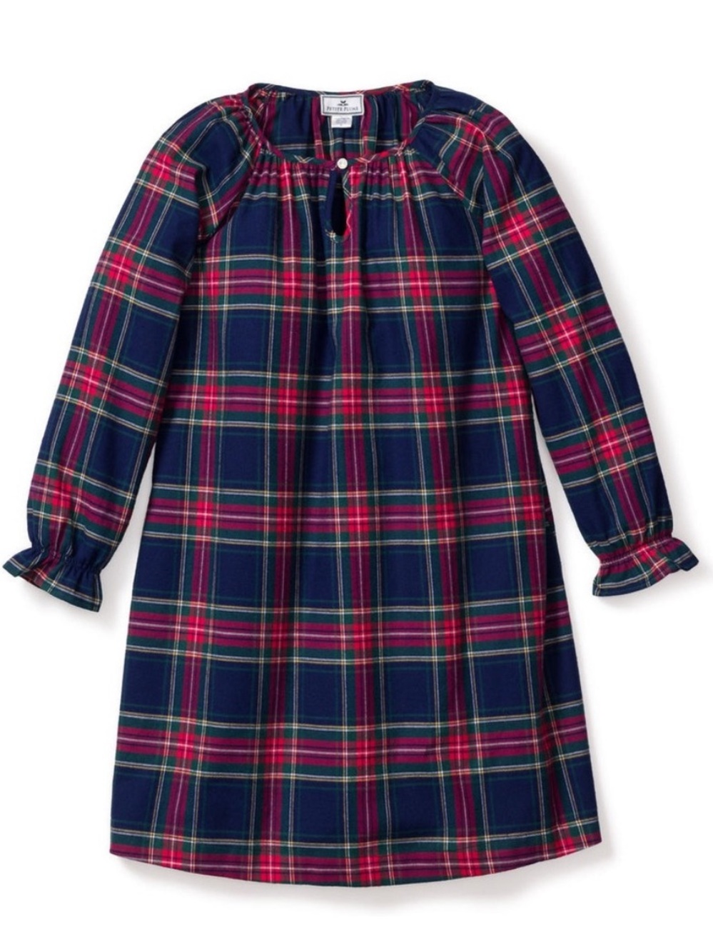 Petite Plume Delphine Nightgown in Windsor‎ Tartan Plaid, Red Blue Size 4